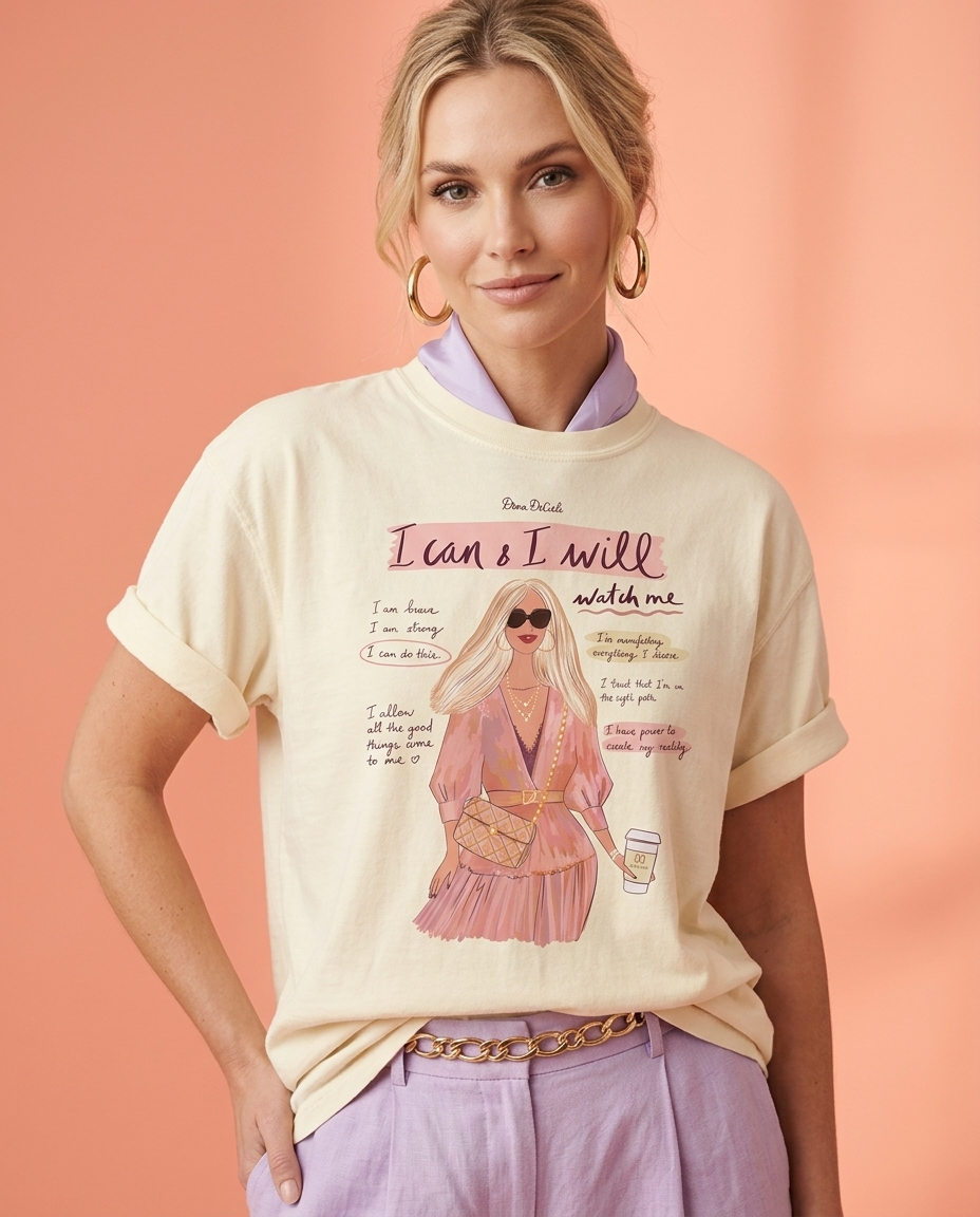 I Can And I Will T-Shirt | Daily Motivation &amp; Goal Getter Women’s Tee
