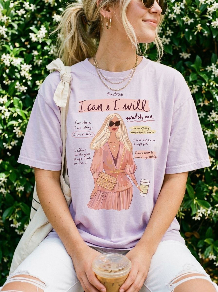 I Can And I Will T-Shirt | Daily Motivation &amp; Goal Getter Women’s Tee