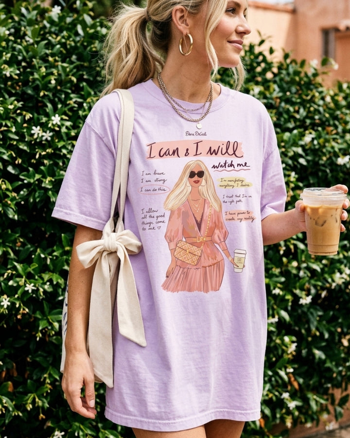 I Can And I Will T-Shirt | Daily Motivation &amp; Goal Getter Women’s Tee