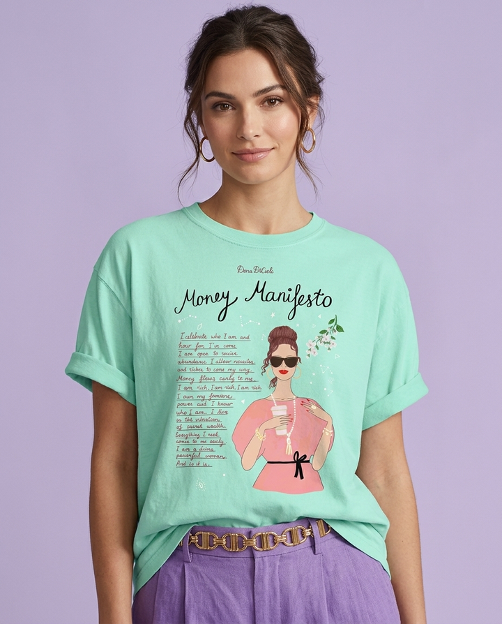 Money Manifesto T-Shirt | Wealth Affirmations &amp; Abundance Women’s Tee