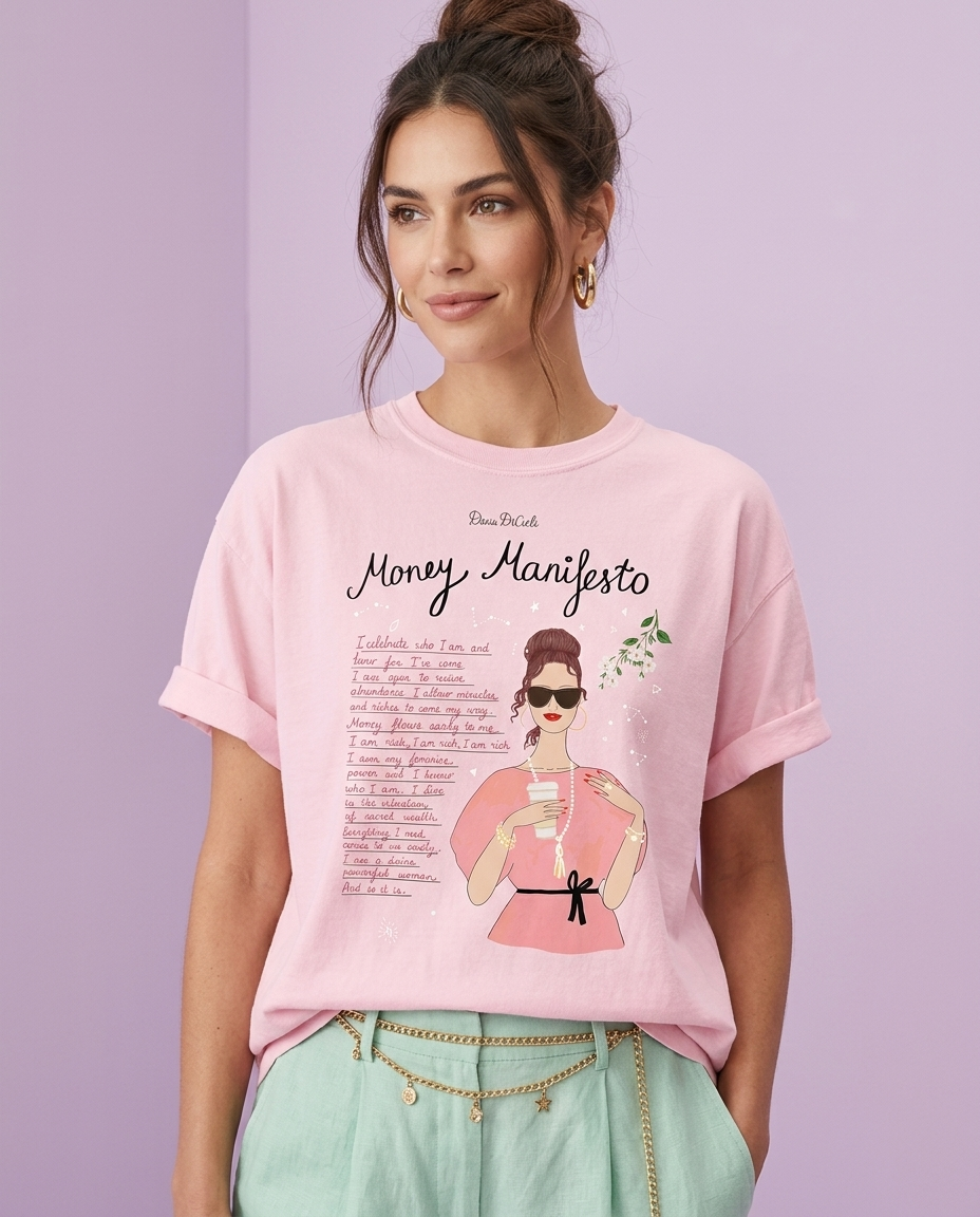 Money Manifesto T-Shirt | Wealth Affirmations &amp; Abundance Women’s Tee