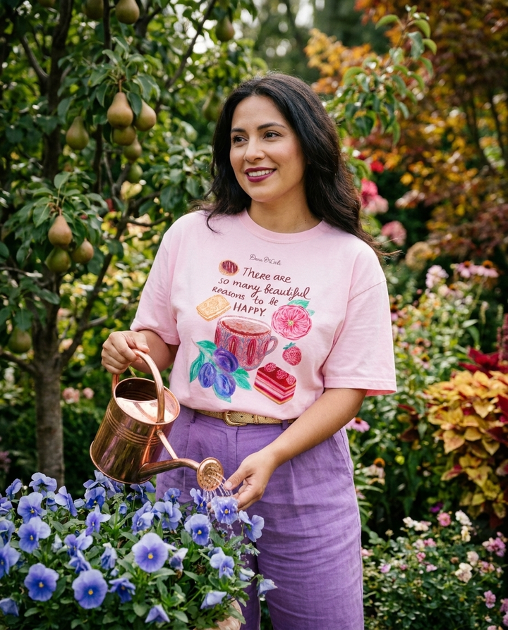 Hot Chocolate &amp; Roses Happiness Reminder Tee