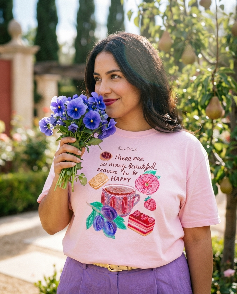Hot Chocolate &amp; Roses Happiness Reminder Tee